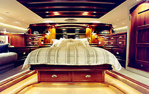 The Master Stateroom Aboard The 80' Wanigan III MY